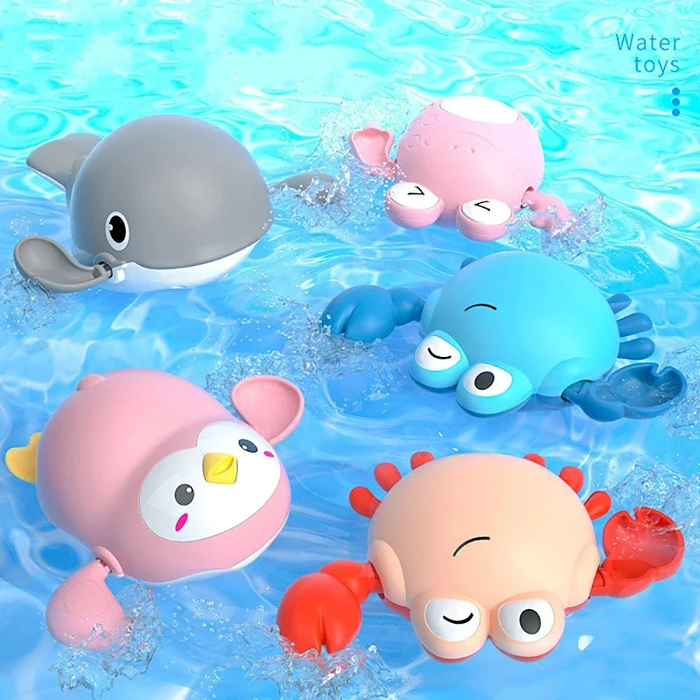 Clockwork Tortoise Bath Toy – Wind-Up Swimming Animal for Bathtub Fun