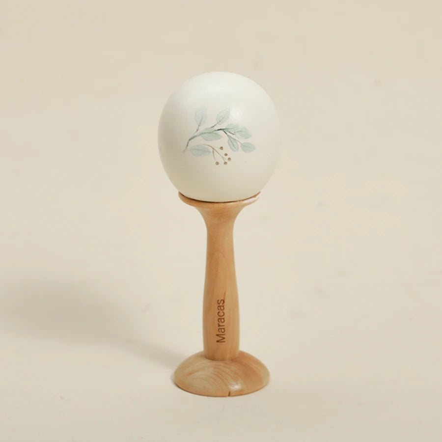 Montessori Musical Instruments Toy Set – Wooden Rattle, Drum, and Xylophone for Babies and Toddlers