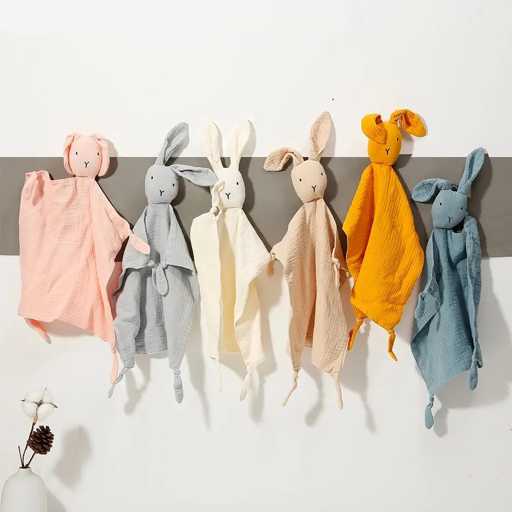 Muslin Baby Comfort Towel – Soft Cotton Soothe Blanket & Sleep Toy for Newborns
