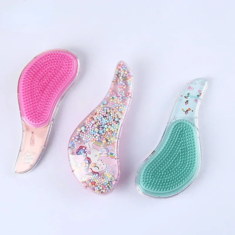 Cartoon Animal Baby Hair Comb – Anti-Knot Soft Scalp Massage Brush for Kids