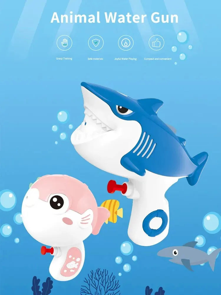 Puffer Fish & Shark Water Gun – Fun Outdoor Water Toy for Kids’ Summer Play