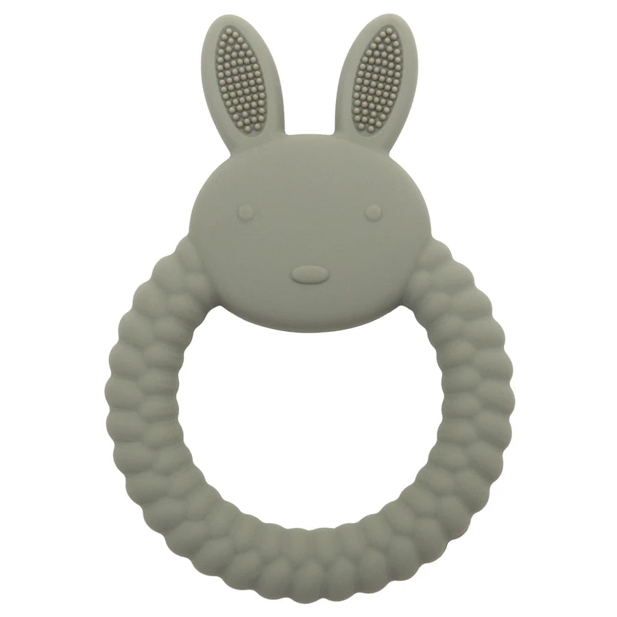 Silicone Rabbit Baby Teether – BPA-Free Cartoon Teething Toy for Infants