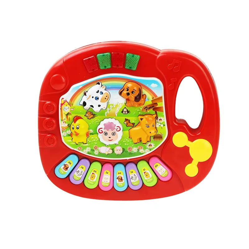 Cartoon Animal Piano Keyboard – Interactive Music Toy with Lights and Sounds