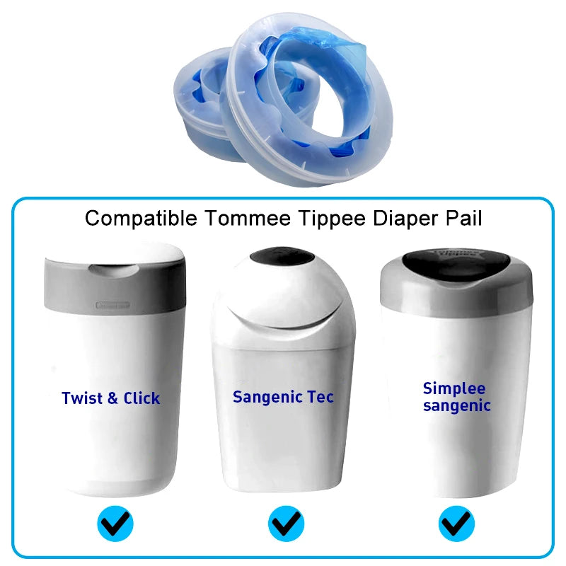 1/2Pcs Diaper Refill Bags for Tommee Tippee Twist & Click – Degradable 7-Layer Odour Control Liners