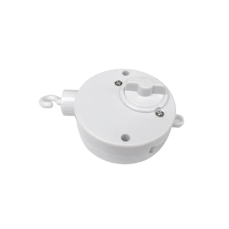 360° Rotating Baby Crib Mobile Holder – White Plastic Music Box Arm for Newborn Bed Bells