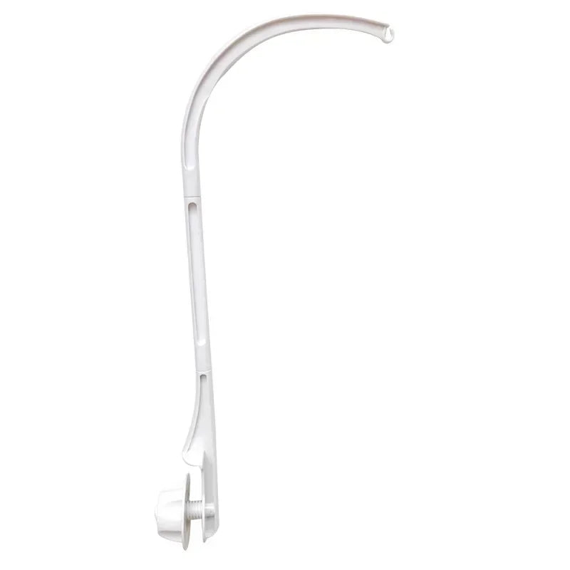 360° Rotating Baby Crib Mobile Holder – White Plastic Music Box Arm for Newborn Bed Bells