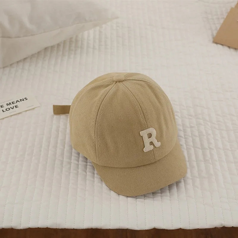 Embroidered Korean Baby Baseball Cap – Adjustable Cotton Summer Hat for 5M–3Y