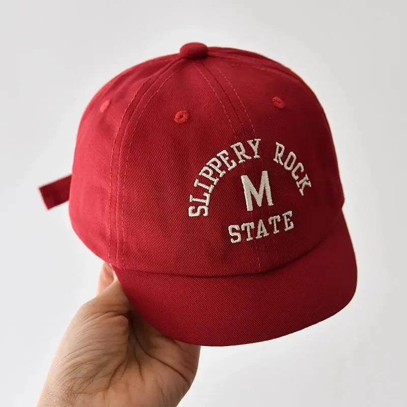 Embroidered Korean Baby Baseball Cap – Adjustable Cotton Summer Hat for 5M–3Y