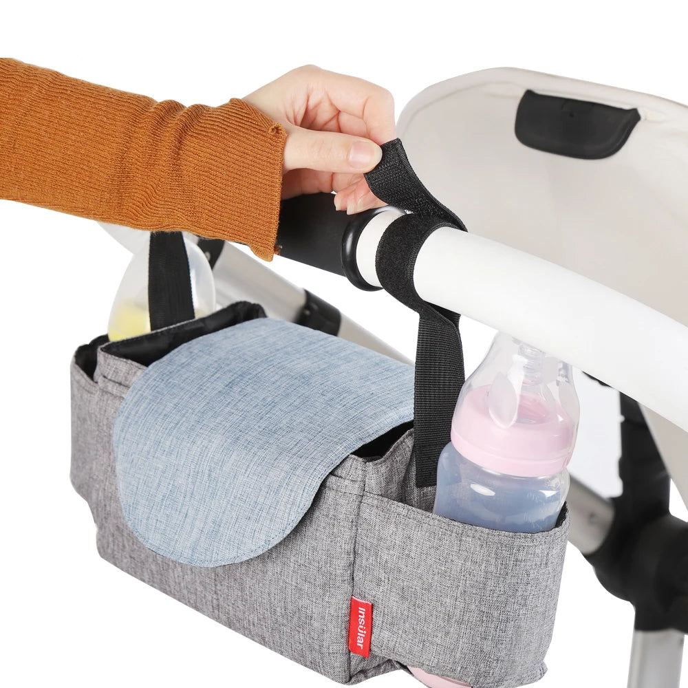Baby Bottle & Diaper Storage Bag – Insulated Mummy Organiser for Strollers