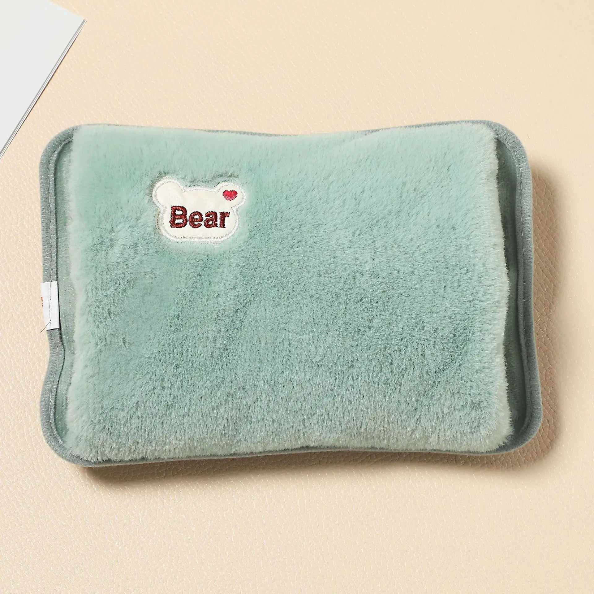 Rechargeable Electric Hot Water Bottle with Rabbit Fur Cover – Safe Reusable Hand Warmer 500W