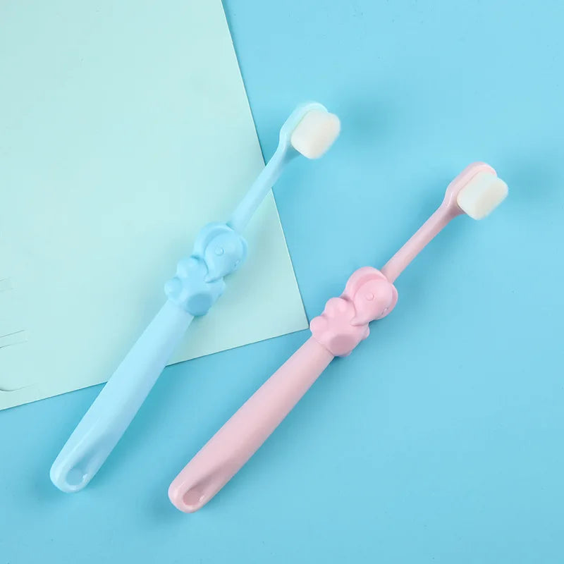 0–3 Years Cartoon Soft Toothbrush for Children – Gentle Oral Care with Cute Animal Handle