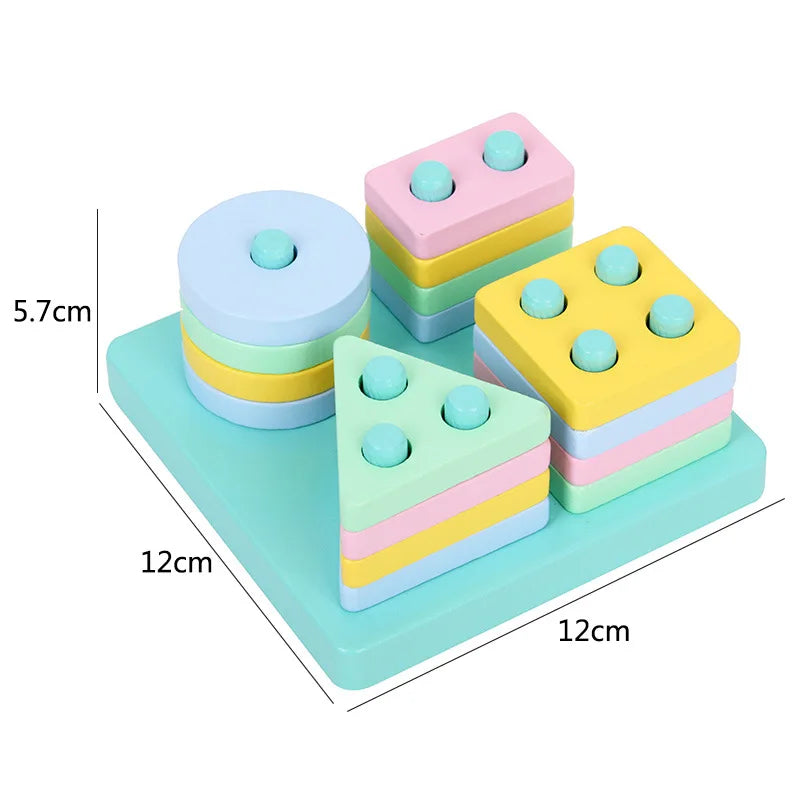 Montessori 3D Wooden Puzzle Toy – Educational Early Learning Game for Toddlers and Kids