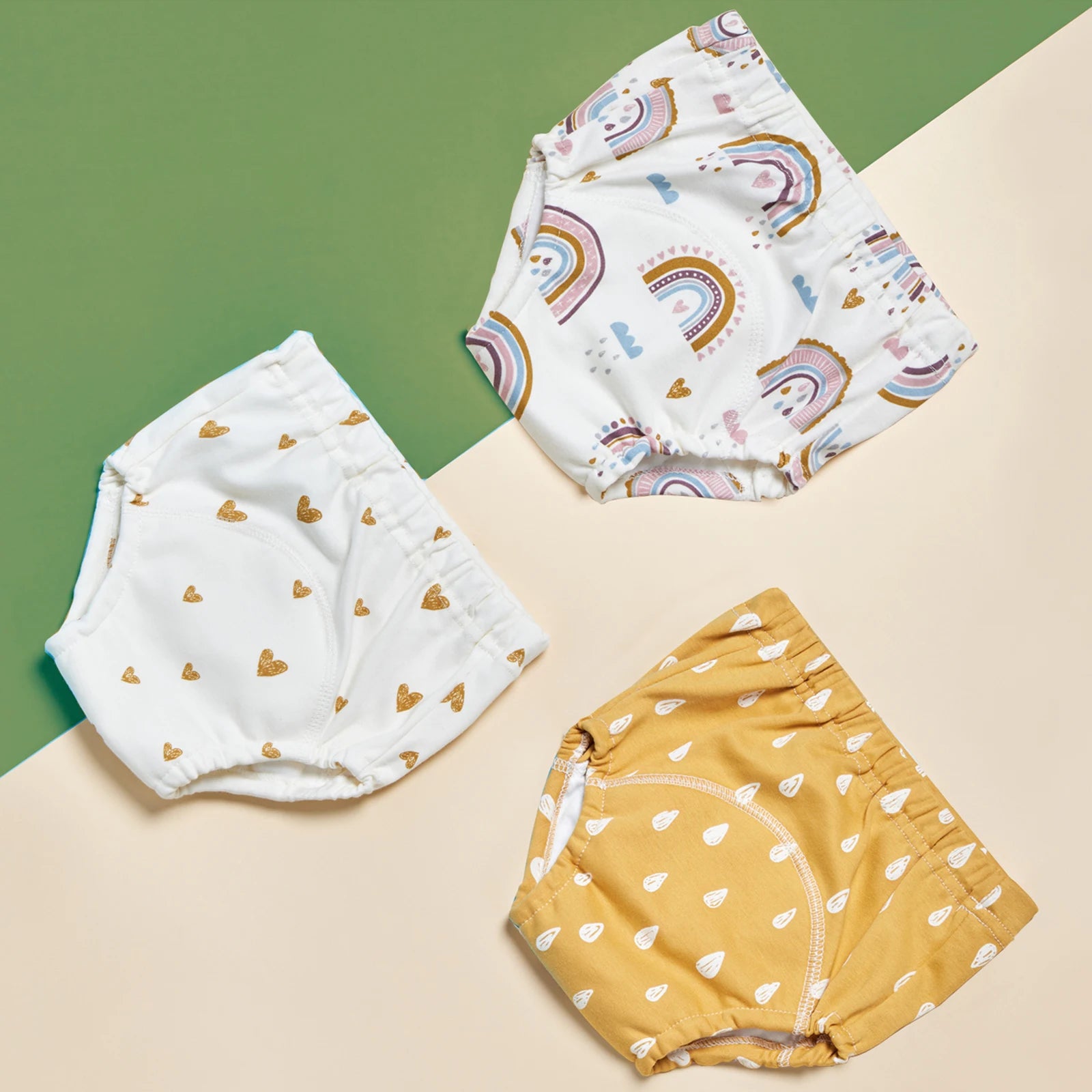 3-Pack Baby Training Pants – Reusable Cotton Waterproof Diaper Underwear (12–15kg)
