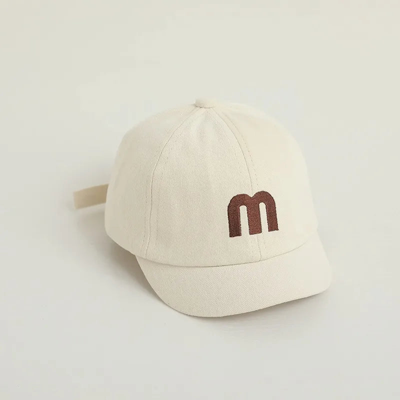 Embroidered Korean Baby Baseball Cap – Adjustable Cotton Summer Hat for 5M–3Y