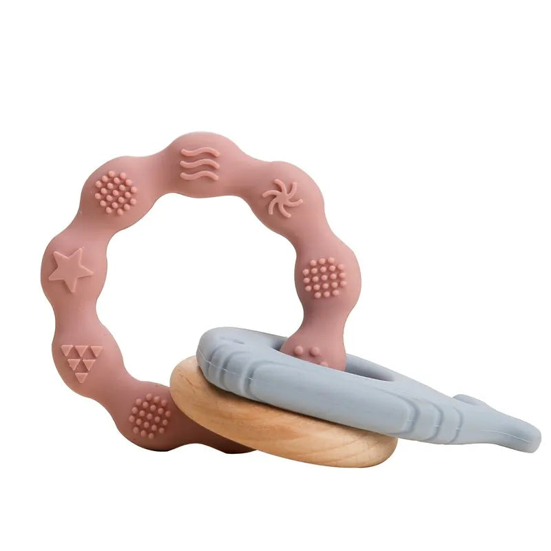 Baby Teether Glove Cartoon Bear | BPA-Free Silicone Molar Mitt for Teething Relief