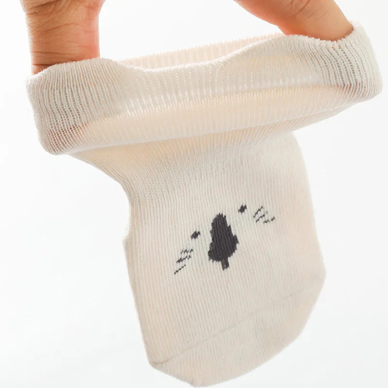 3/5 Pairs Baby Animal Pattern Non-Slip Socks – Breathable Grip Socks for Boys & Girls 1–3Y