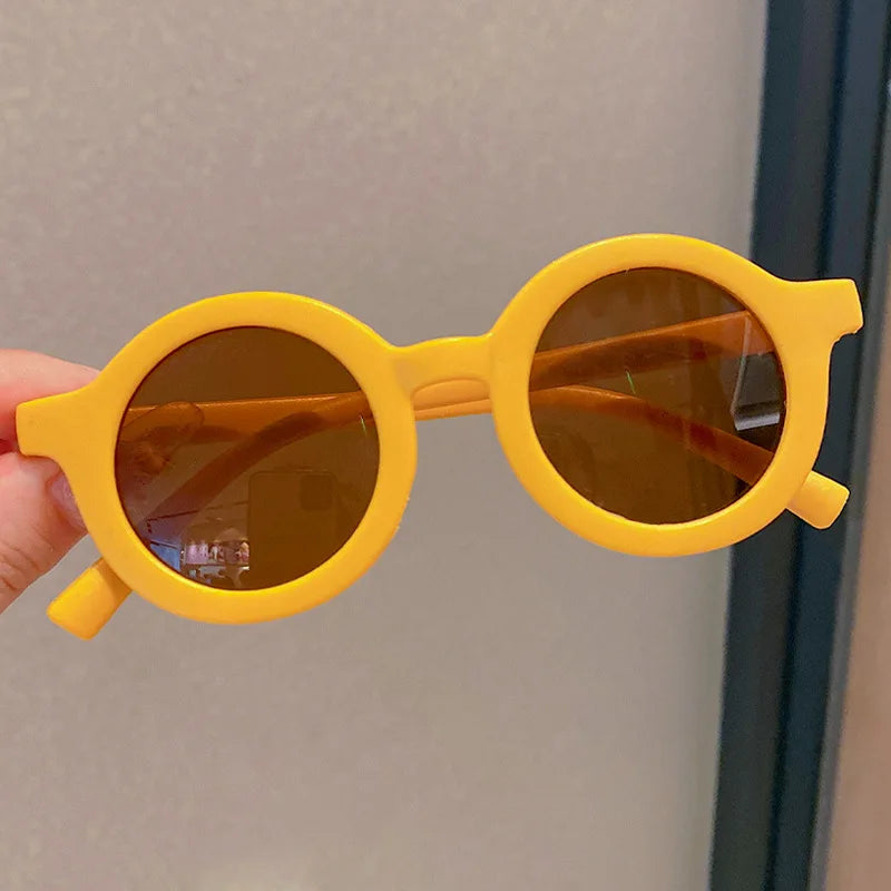 Children's Retro Round Sunglasses – UV Protection Summer Eyewear for Boys & Girls