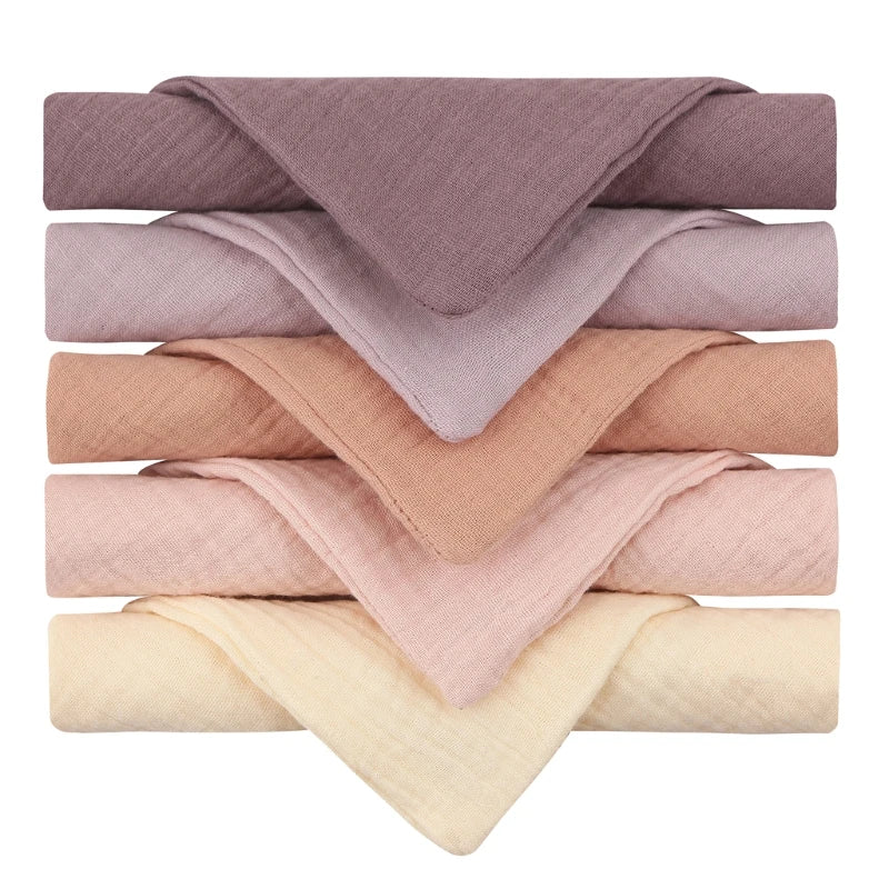5PCS Soft Cotton Baby Washcloths Set – Absorbent Face Towels for Daily Baby Care