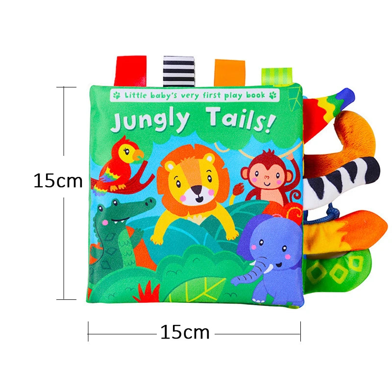 Soft Baby Cloth Book – Sensory Learning Toy for Infants Aged 0–12 Months