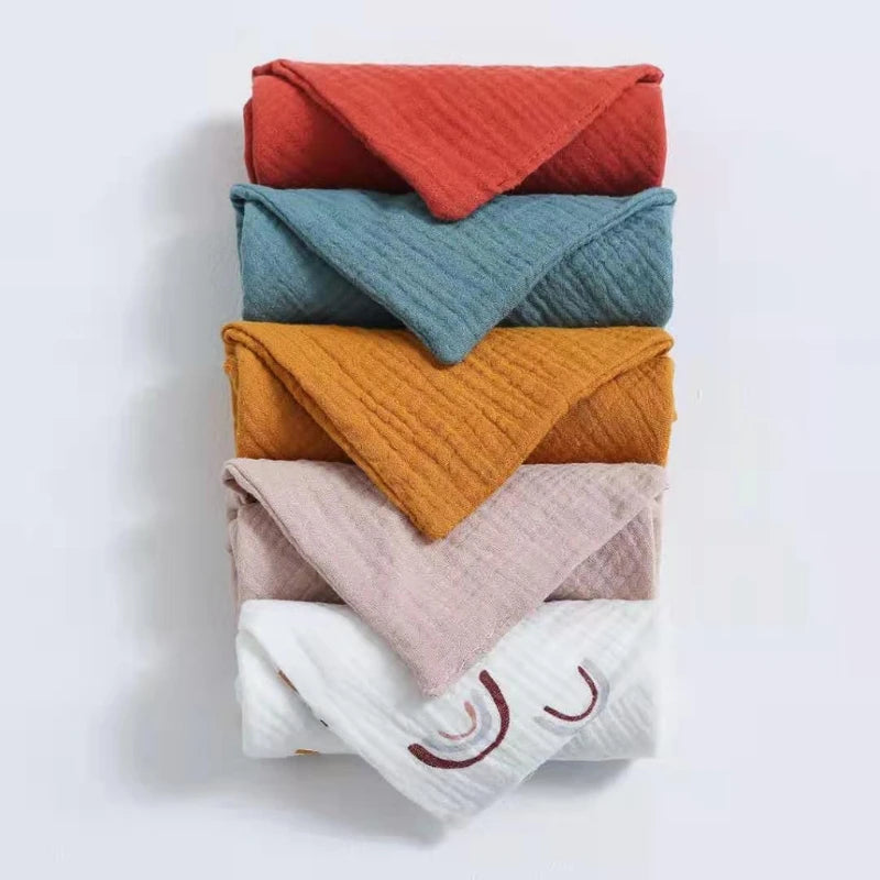 5PCS Soft Cotton Baby Washcloths Set – Absorbent Face Towels for Daily Baby Care