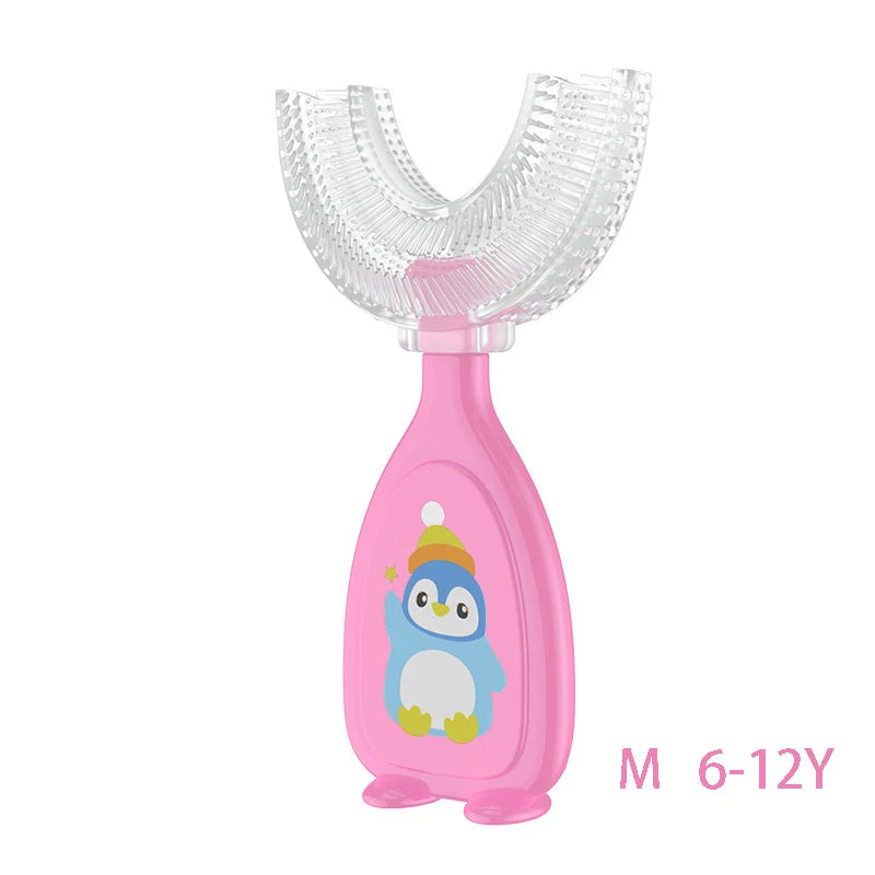 360° U-Shaped Baby Toothbrush – Soft Silicone Oral Care for Infants & Toddlers
