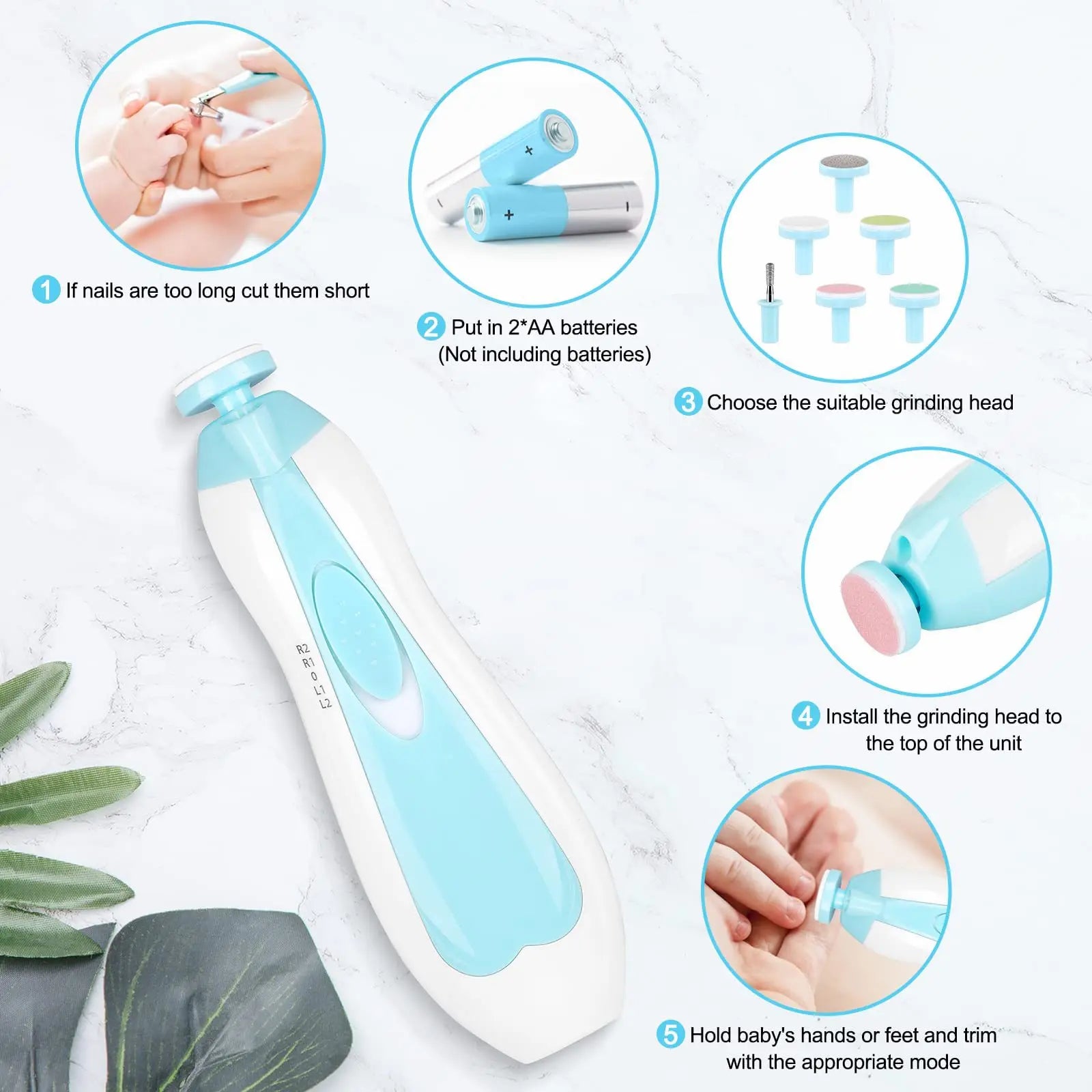Baby Electric Nail Trimmer – Gentle Multifunction Nail Care Set for Infants & Toddlers