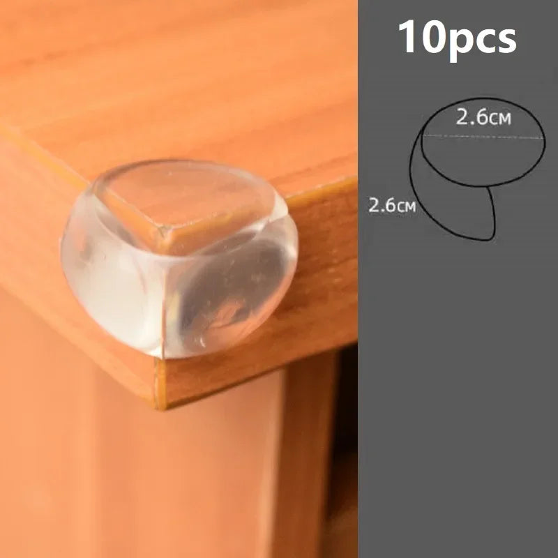 Silicone Corner Protectors – Soft Transparent Guards for Baby Safety (4/10pcs)