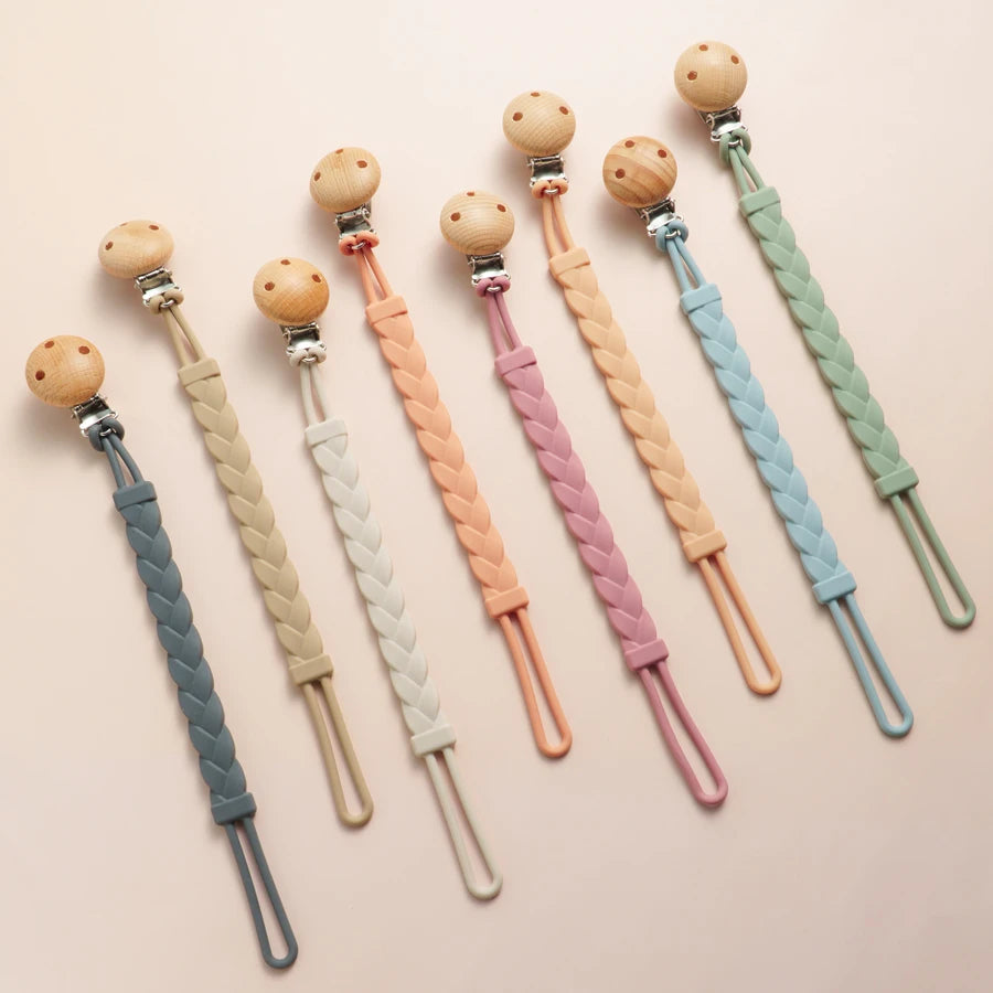 BPA-Free Silicone Baby Pacifier Clip & Teether Chain – Portable Nipple Holder Gift for Newborns