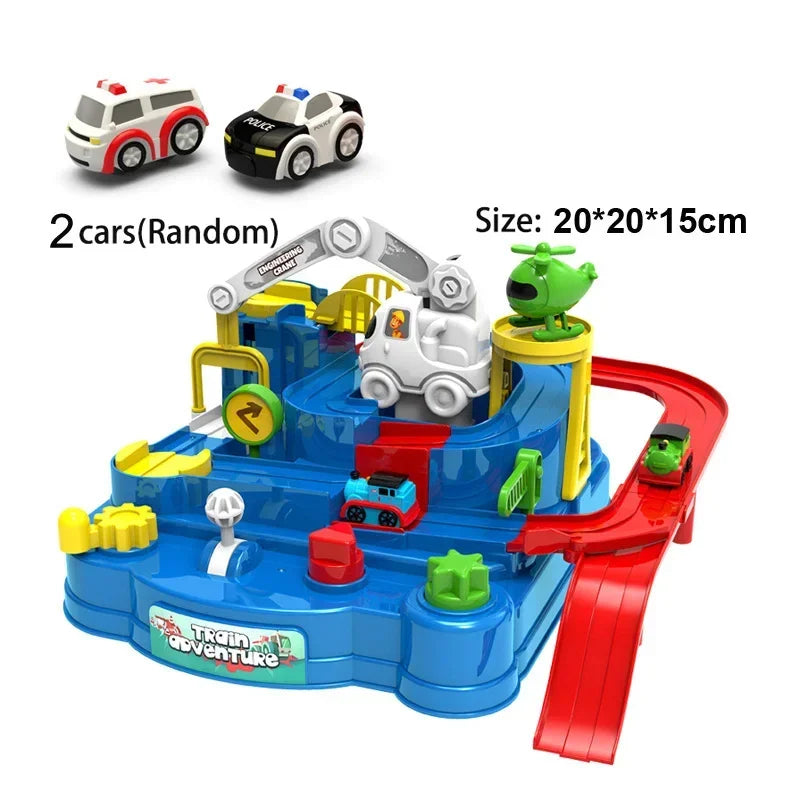 Track Car Adventure Game Toy – Interactive Rail Racing Educational Set for Kids 2–12Y