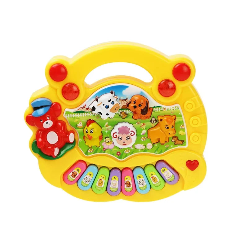 Cartoon Animal Piano Keyboard – Interactive Music Toy with Lights and Sounds