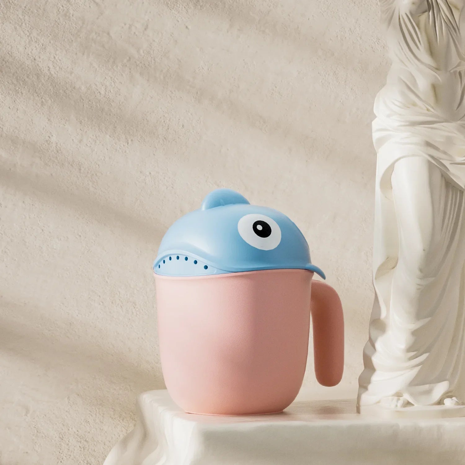 Cartoon Shark Baby Bath Rinse Cup – Fun Shower Head Washing Toy for 0–6 Years