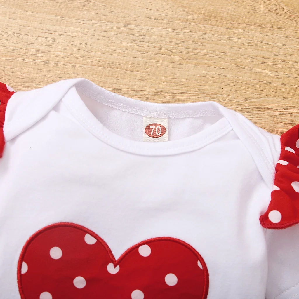 3PCS Baby Girl Summer Polka Dot Outfit – Bodysuit, Pants & Headband Set 0–18 Months