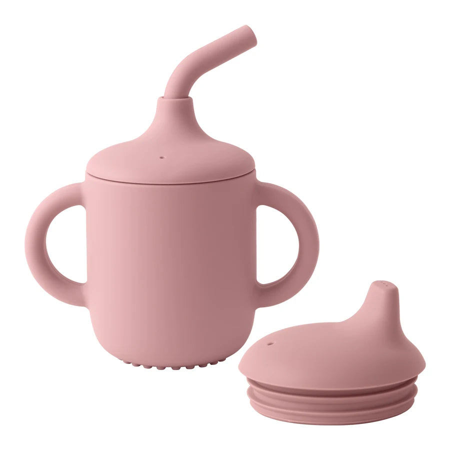 2-in-1 Silicone Baby Cup – Straw & Snack Cup with Handles for Easy Feeding