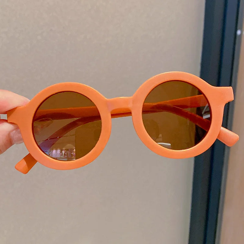 Children's Retro Round Sunglasses – UV Protection Summer Eyewear for Boys & Girls