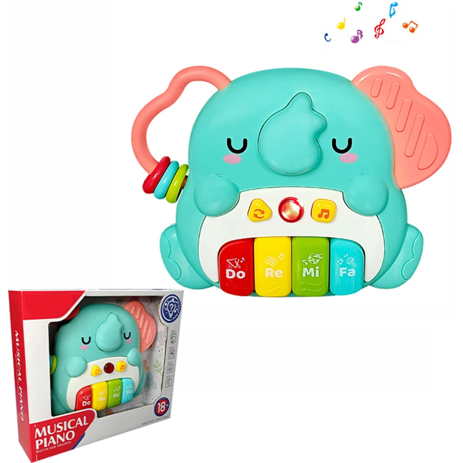 Cartoon Animal Piano Keyboard – Interactive Music Toy with Lights and Sounds