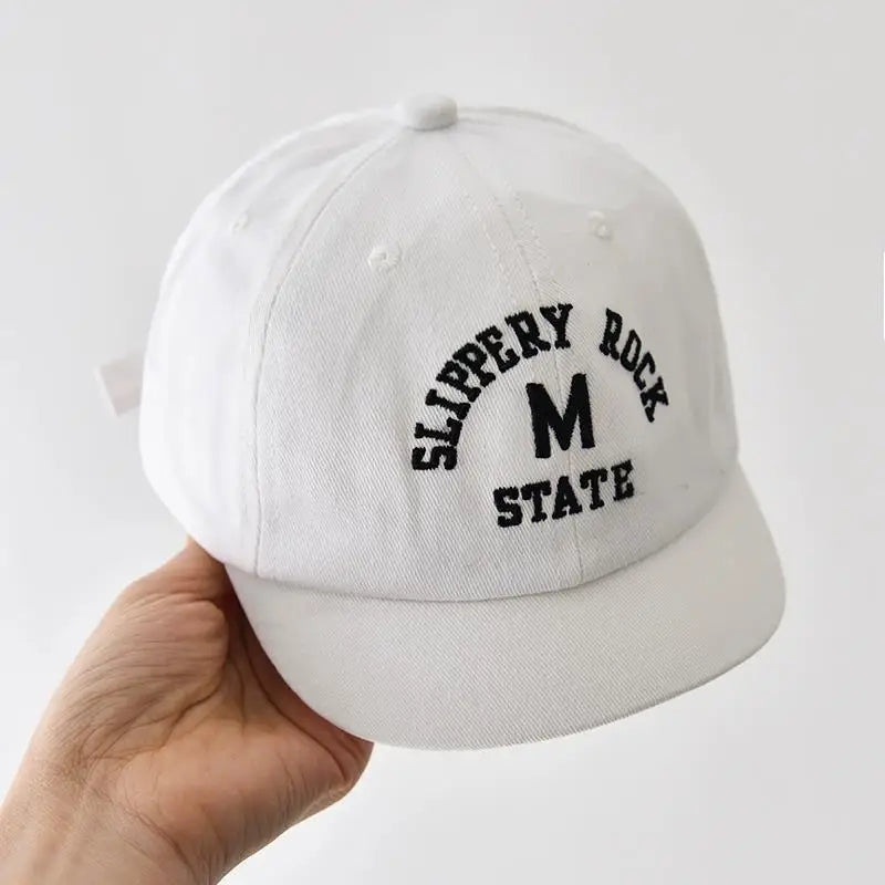 Embroidered Korean Baby Baseball Cap – Adjustable Cotton Summer Hat for 5M–3Y