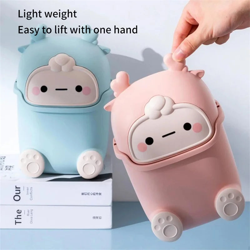 Mini Trash Can – Cute Rubbish Bin for Home, Office, Baby & Kids Room