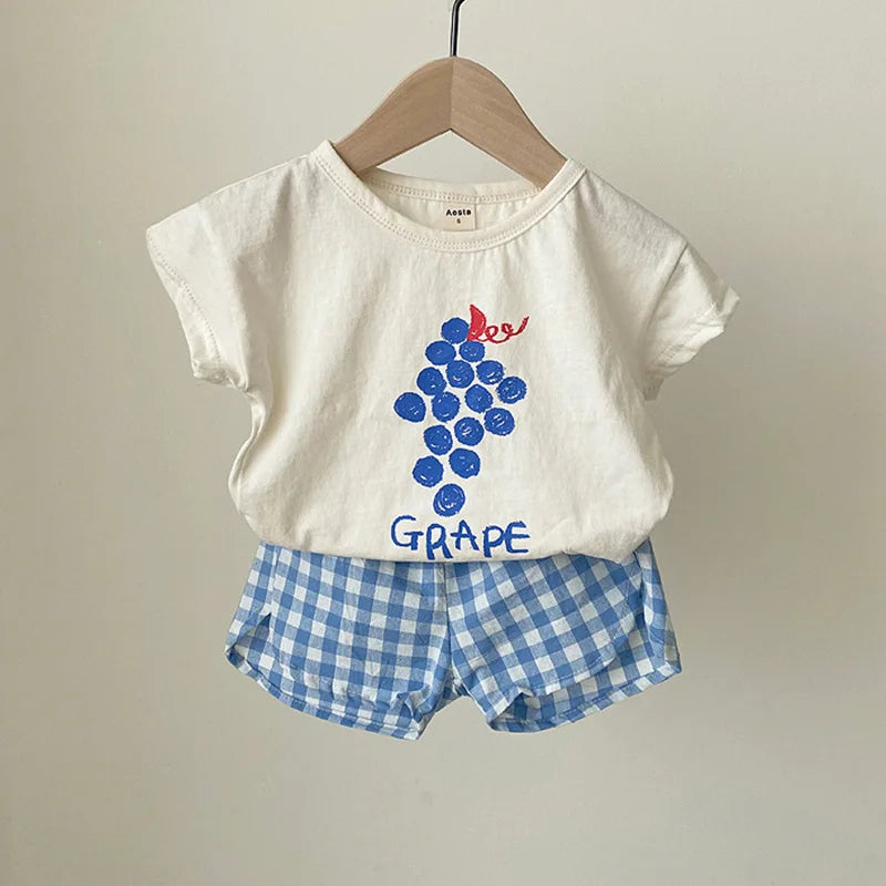 Unisex Cotton Baby Pajamas Set – Sleeveless Summer Cartoon Nightwear for Toddlers 1–3Y