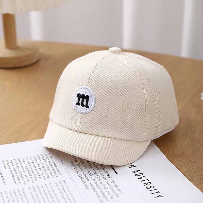 Embroidered Korean Baby Baseball Cap – Adjustable Cotton Summer Hat for 5M–3Y