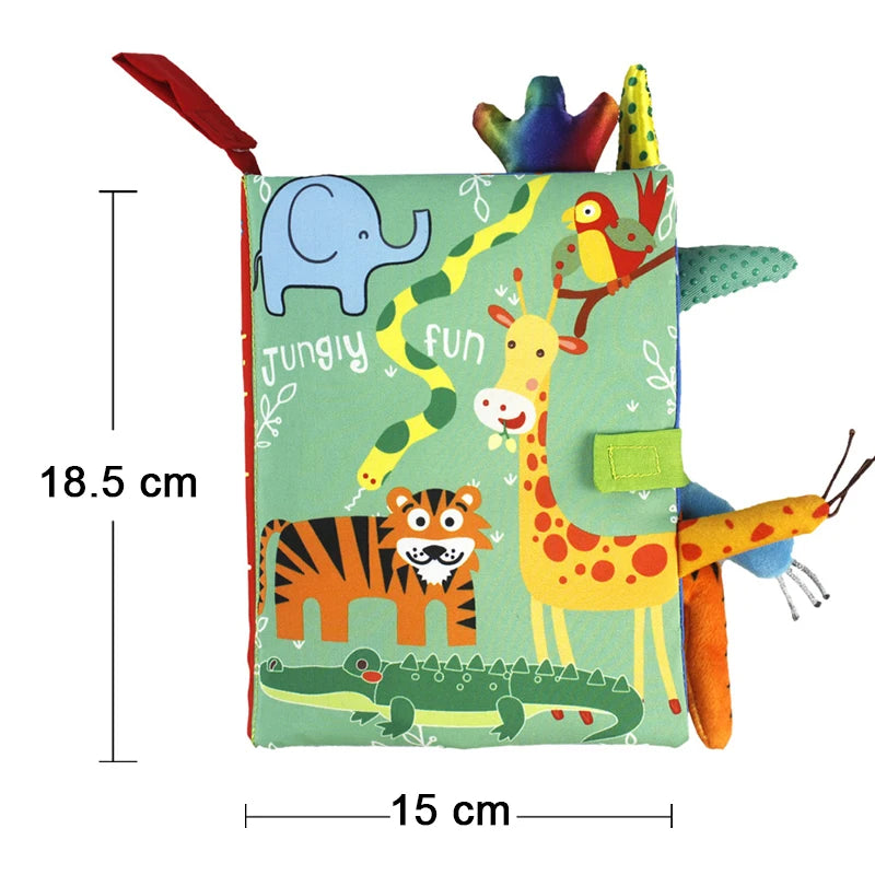 Soft Baby Cloth Book – Sensory Learning Toy for Infants Aged 0–12 Months