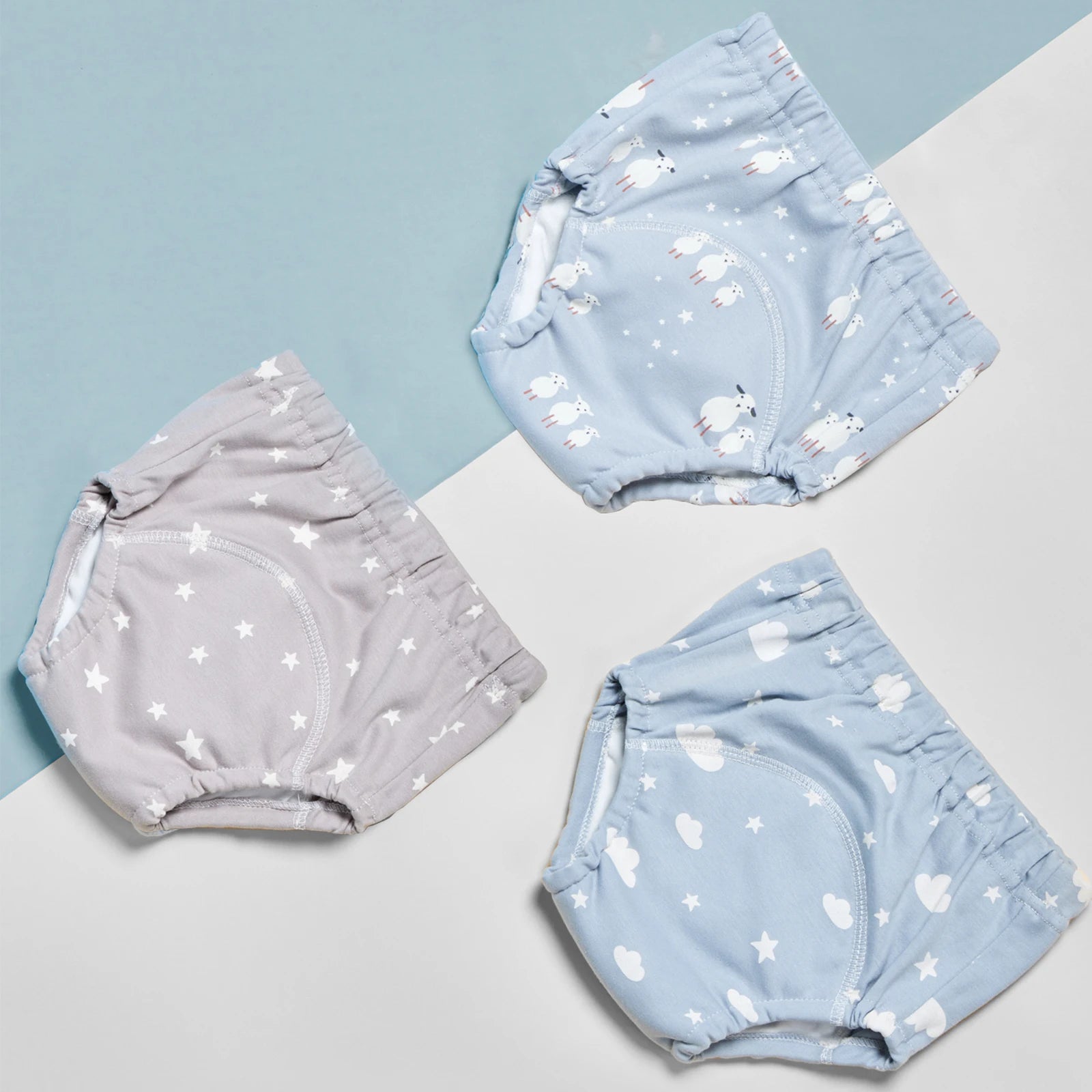 3-Pack Baby Training Pants – Reusable Cotton Waterproof Diaper Underwear (12–15kg)