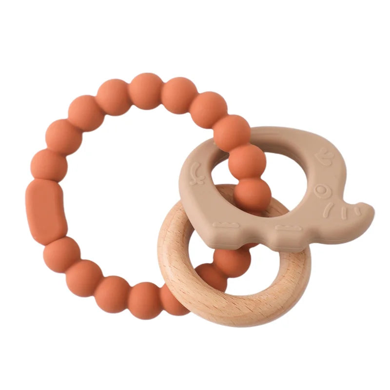 Baby Teether Glove Cartoon Bear | BPA-Free Silicone Molar Mitt for Teething Relief