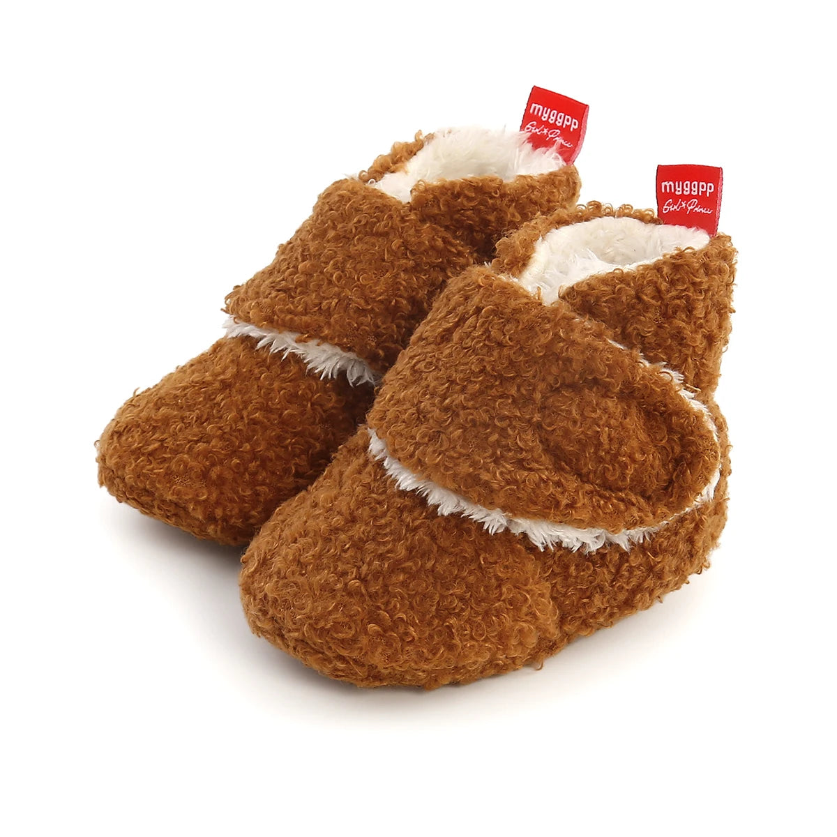 Infant Cozy Fleece Booties – Winter Stay-On Non-Slip Crib Shoes for Baby Boys & Girls