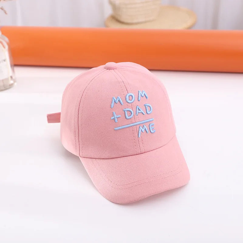 Adjustable Cotton Baby Baseball Cap – Letter Embroidery Snapback Hat for 1–3Y