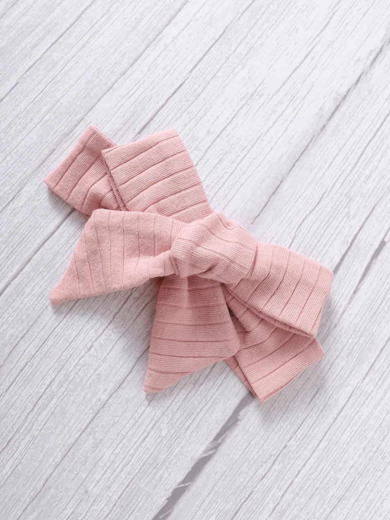2PCS Pink Suspender Baby Girl Romper Set with Headband (0–9 Months)