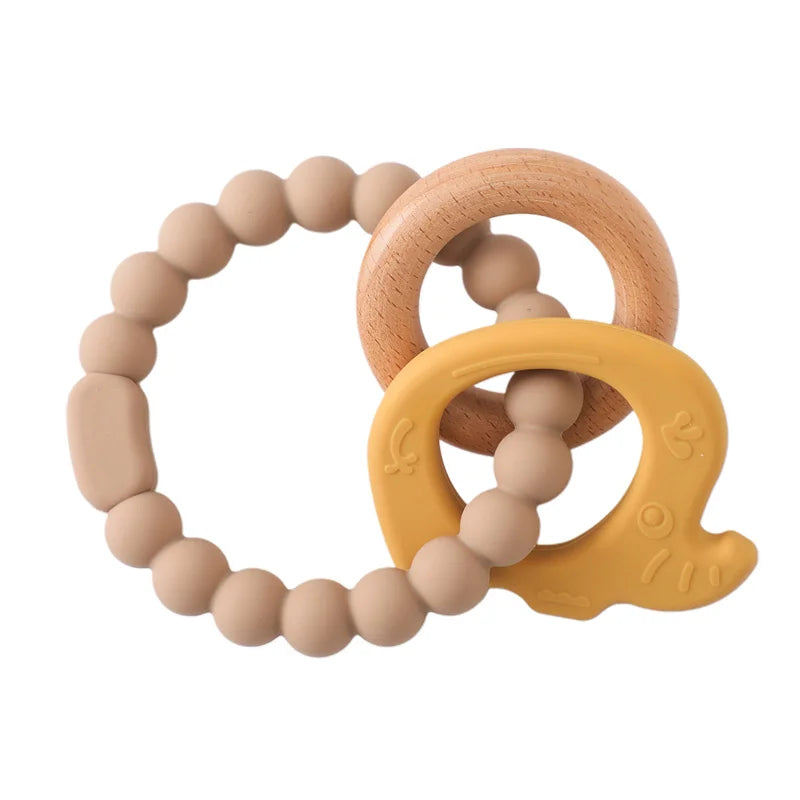 Baby Teether Glove Cartoon Bear | BPA-Free Silicone Molar Mitt for Teething Relief