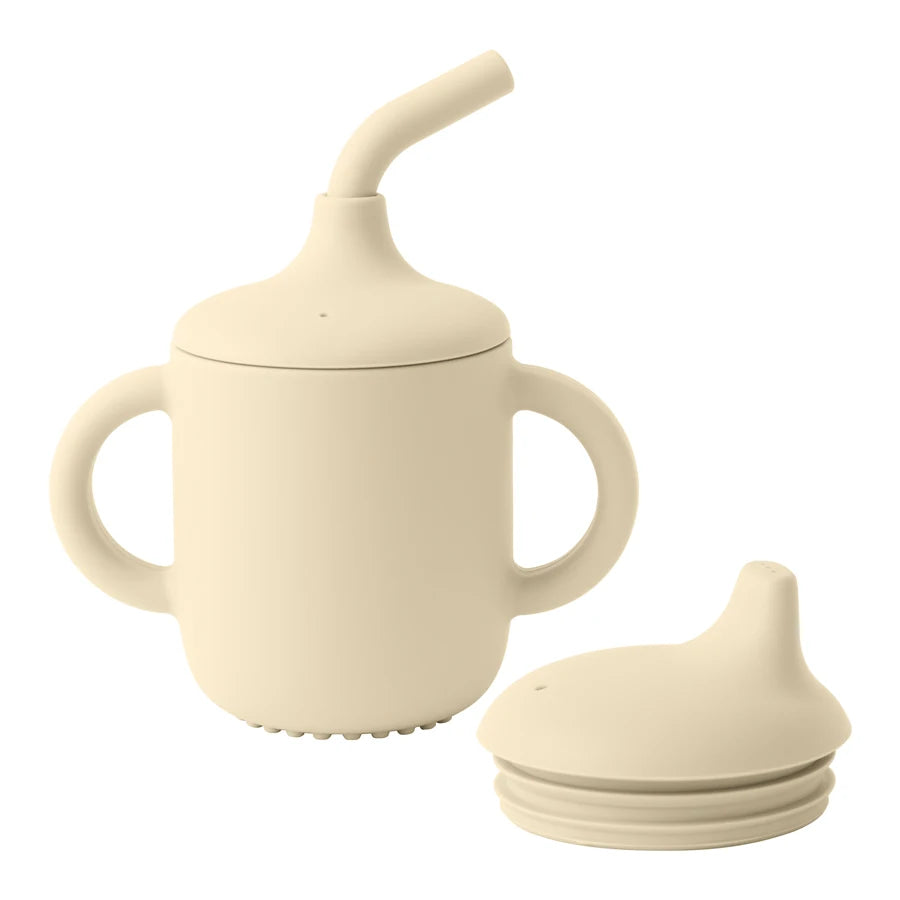 2-in-1 Silicone Baby Cup – Straw & Snack Cup with Handles for Easy Feeding