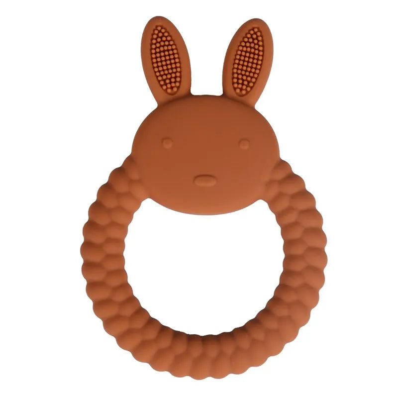 Baby Teether Glove Cartoon Bear | BPA-Free Silicone Molar Mitt for Teething Relief
