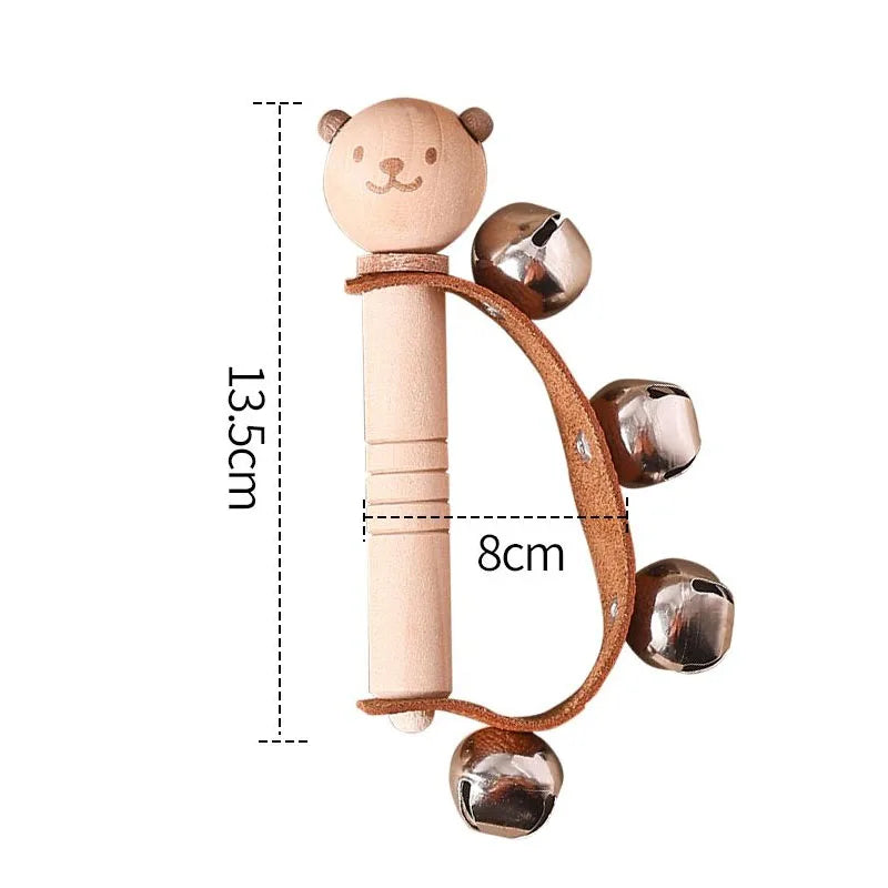 Montessori Musical Instruments Toy Set – Wooden Rattle, Drum, and Xylophone for Babies and Toddlers