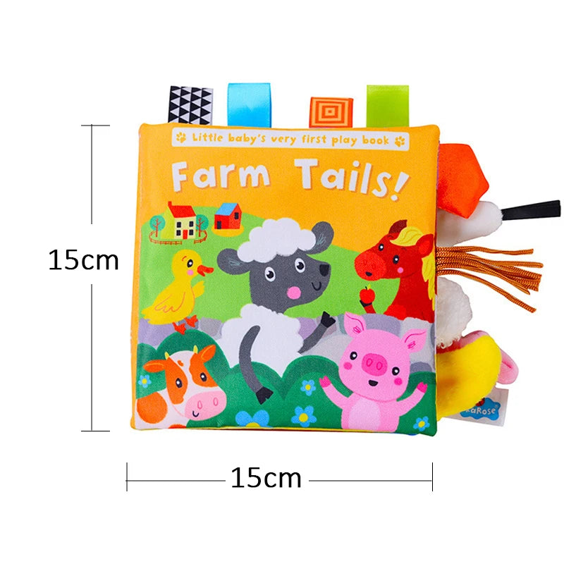 Soft Baby Cloth Book – Sensory Learning Toy for Infants Aged 0–12 Months